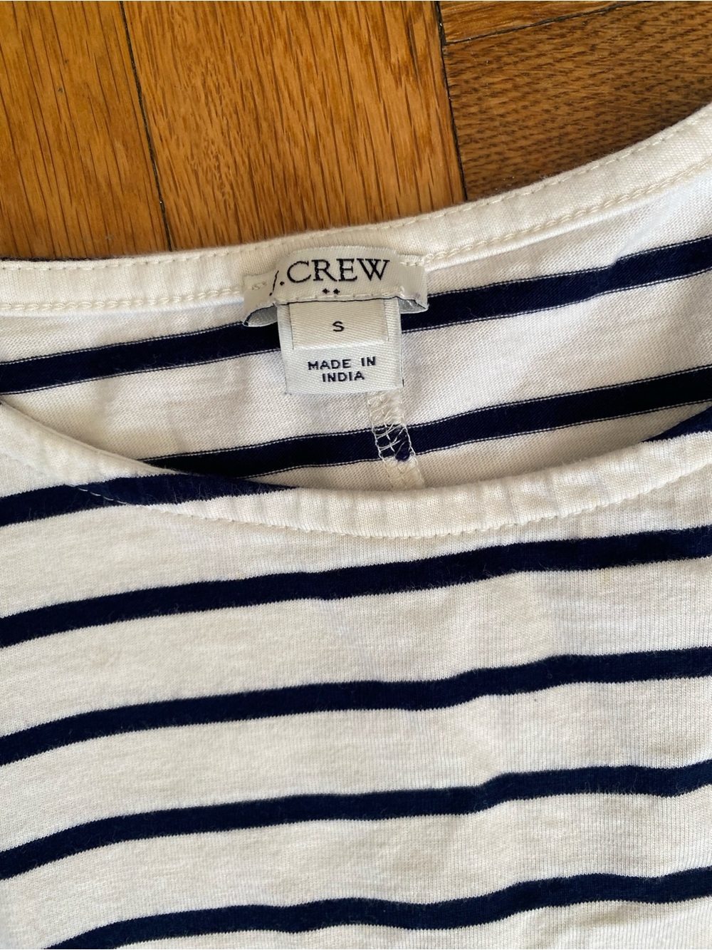 J.Crew Navy Stripe Ruffle Sleeve Shift Dress Size XS - Picture 3 of 8